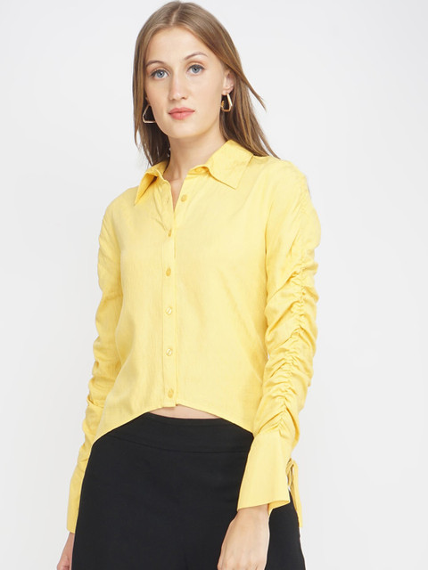 

Oxolloxo Women Yellow Casual Shirt