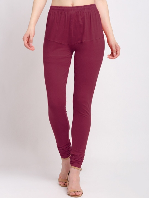 

Klotthe Women Magenta Solid Cotton Legging