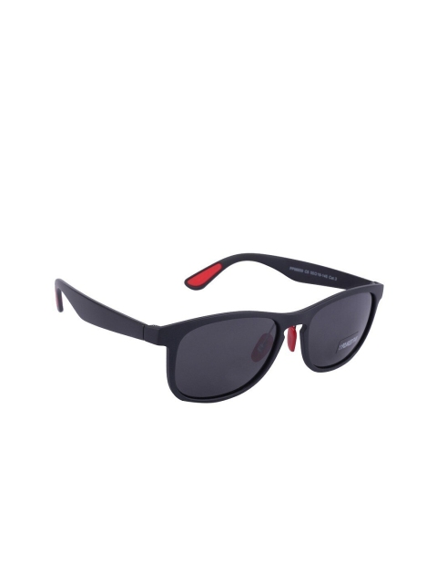 

MARC LOUIS Unisex Grey Lens & Black Rectangle Sunglasses with UV Protected Lens