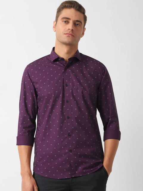 

Louis Philippe Sport Men Purple Slim Fit Printed Casual Shirt