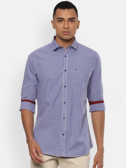 

Van Heusen Sport Men Blue Slim Fit Checked Casual Shirt