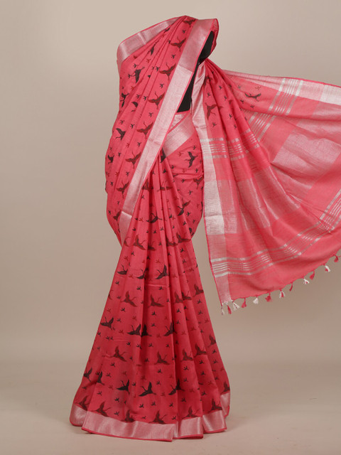 

Pothys Pink Ethnic Motifs Saree