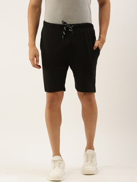 

Urban Dog Men Black Pure Cotton Regular Shorts
