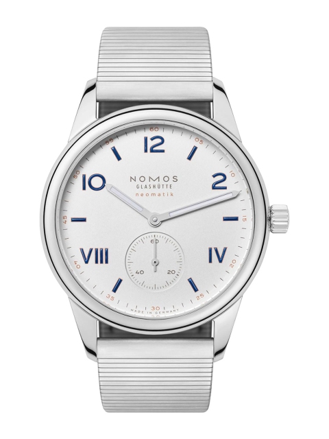 

Nomos Glashutte White Dial & Silver Toned Stainless Steel Bracelet Analogue Watch 766