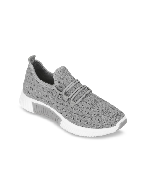 

Truffle Collection Women Grey Woven Design Slip-On Sneakers