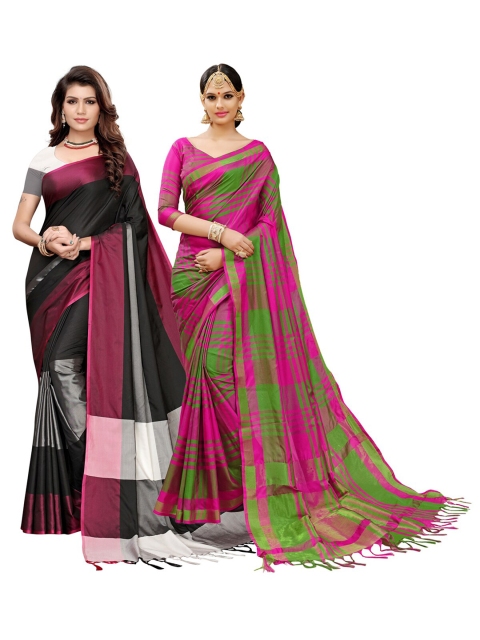 

KALINI Pack of 2 Art Silk Saree, Multi
