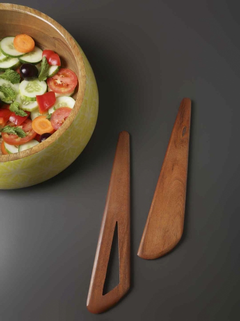 

Amoliconcepts Brown Wooden Salad Server