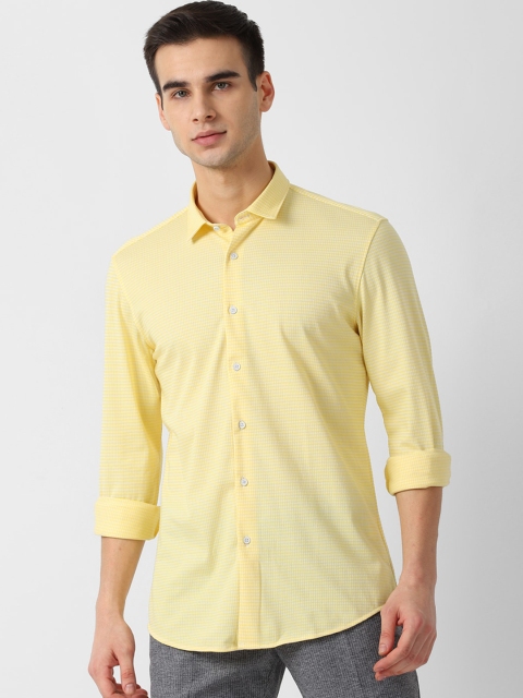 

Louis Philippe Sport Men Yellow Slim Fit Micro Checks Casual Shirt