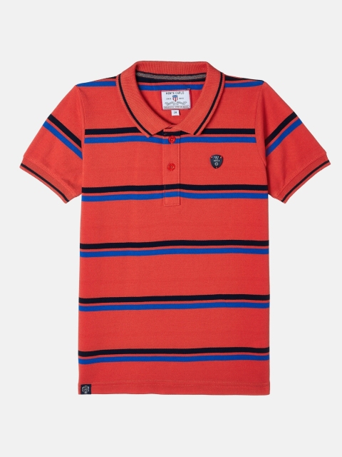 

Monte Carlo Boys Red Striped Polo Collar T-shirt