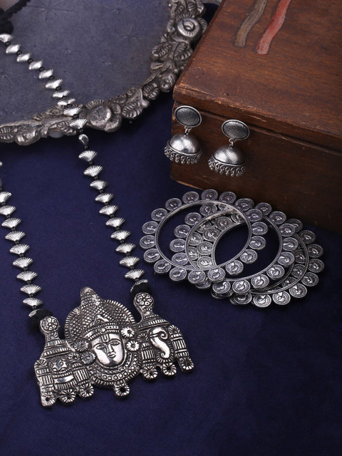 

Shoshaa Women Oxidised Silver-Plated Jewellery Set
