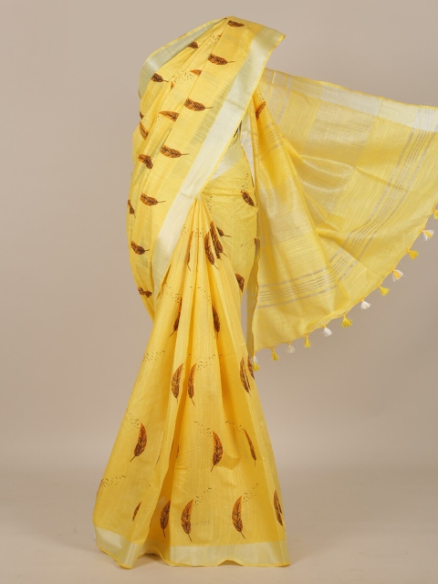 

Pothys Yellow Floral Saree