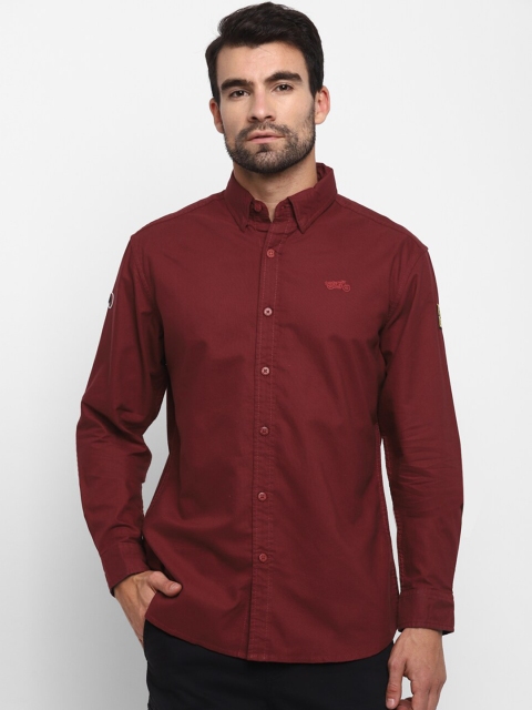 

Royal Enfield Men Red Solid Casual Shirt