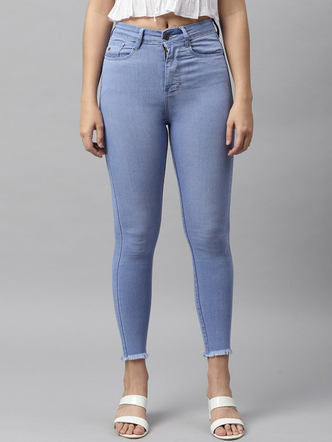 

Code 61 Women Blue Skinny Fit High-Rise Stretchable Jeans