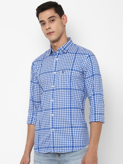 

Allen Solly Men Blue Slim Fit Checked Casual Shirt