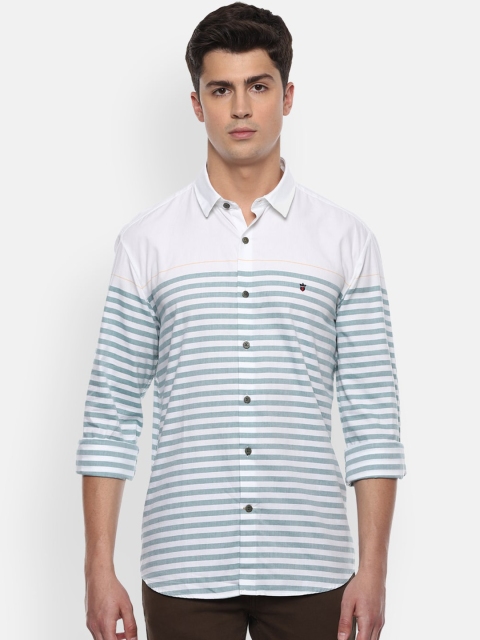 

Louis Philippe Sport Men White Slim Fit Horizontal Stripes Casual Shirt