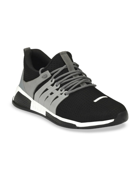 

Mactree Men Grey-Black Woven Design Sneakers