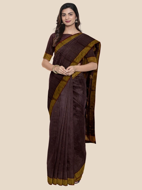 

Kalamandir Brown Woven Design Chanderi Saree