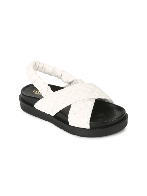 

Truffle Collection White Textured Flatform Heels