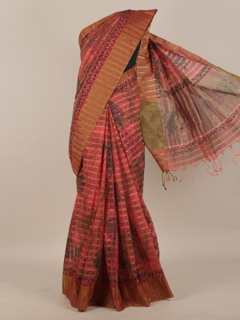 

Pothys Pink Floral Saree