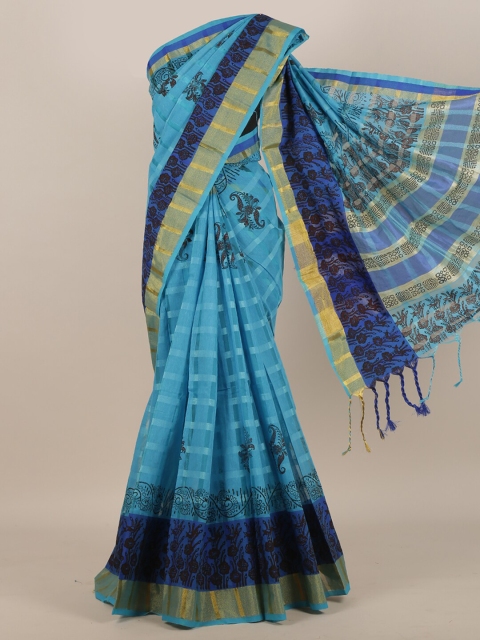 

Pothys Blue Floral Saree