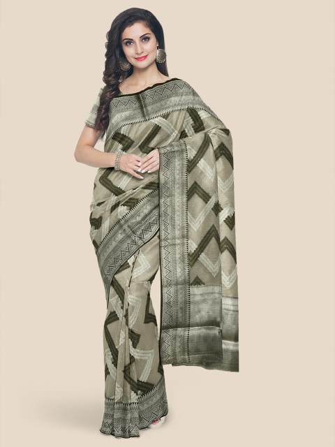

Kalamandir Cream Zari Chanderi Cotton Blend Saree