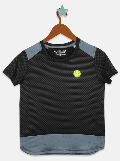 

Monte Carlo Boys Black & Grey Printed T-shirt