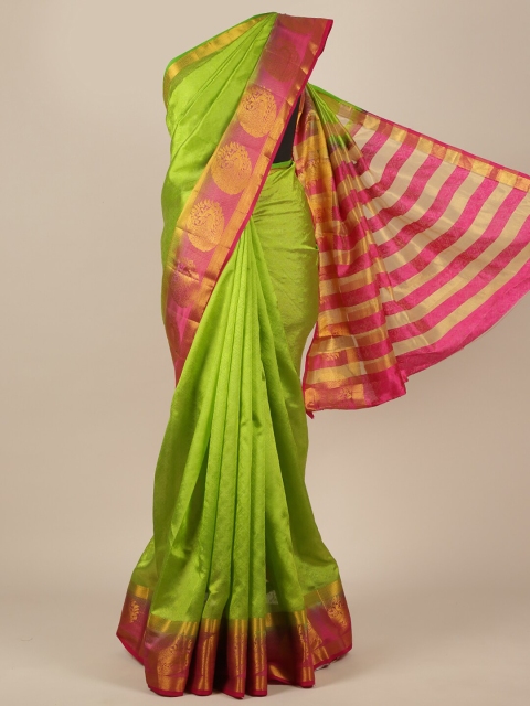 

Pothys Green Jute Silk Saree