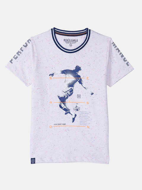 

Monte Carlo Boys Off White Graphic Printed T-shirt