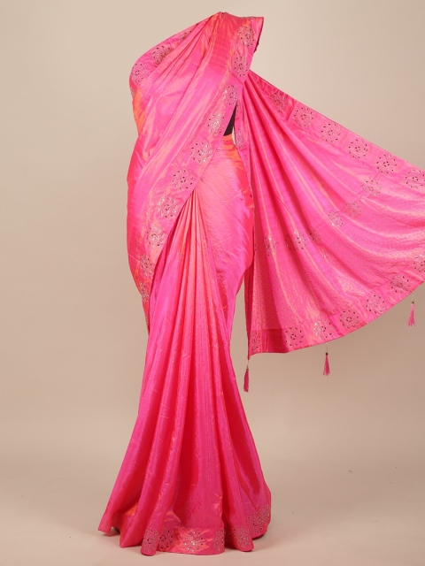 

Pothys Pink Jute Silk Saree