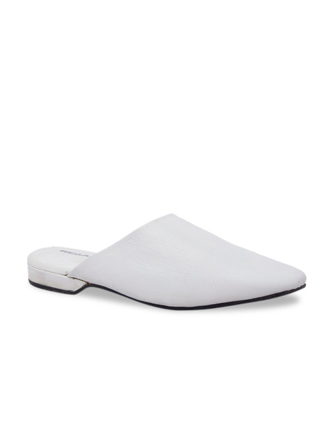 

Regal Men White Leather Mules