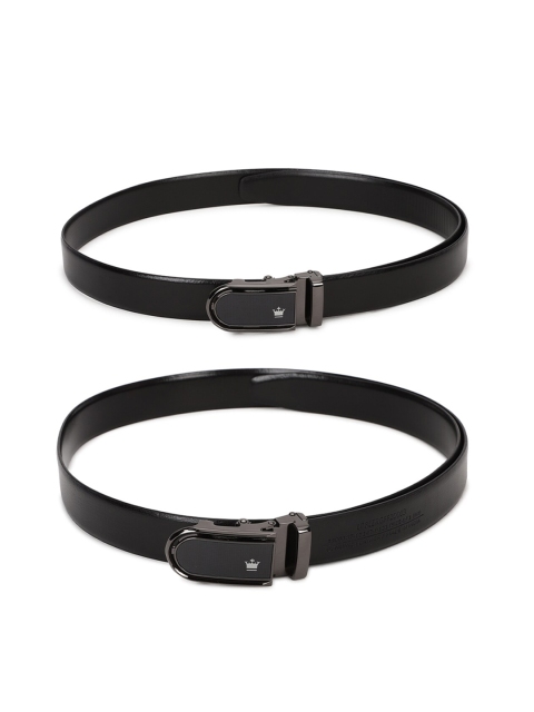 

Louis Philippe Men Black Textured Leather Reversible Belt