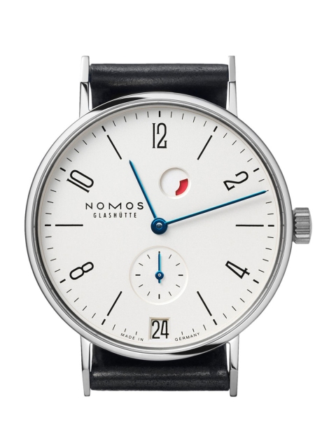 

Nomos Glashutte Men Silver-Toned Dial & Black Leather Straps Analogue Watch 131