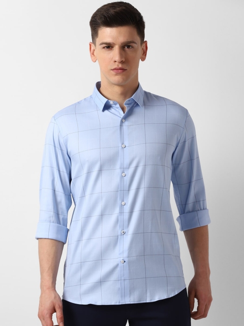 

Louis Philippe Sport Men Blue Slim Fit Checked Casual Shirt
