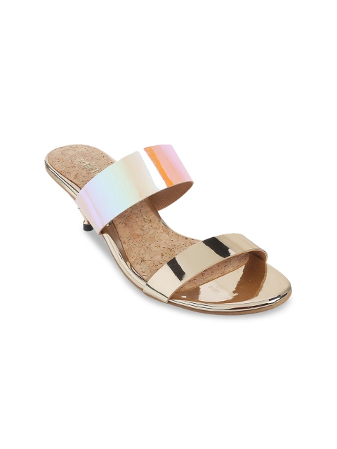 

Metro Gold Kitten Heeled Sandals