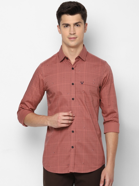 

Allen Solly Men Brown Slim Fit Checked Casual Shirt