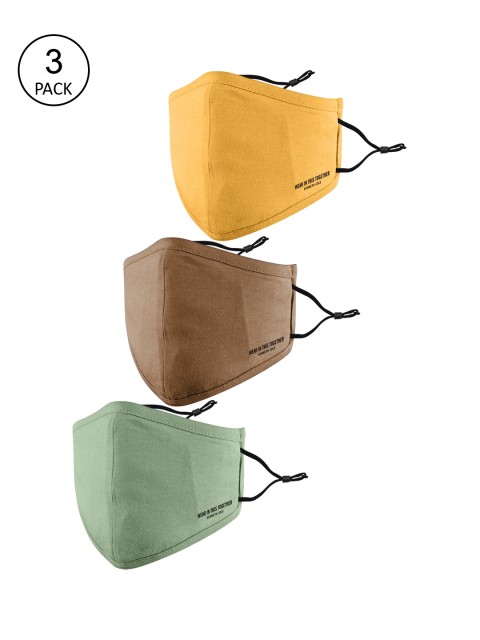 

Kenneth Cole Unisex Pack Of 3 Solid 6-Ply Reusable Protective Outdoor Masks, Green