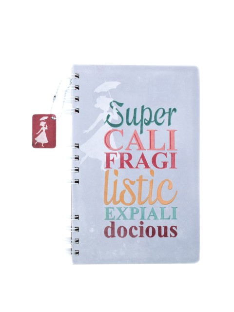 

Doodle Multicolor Mary Poppins Typography Printed Notebook, Multi