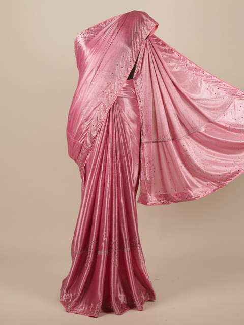 

Pothys Pink Satin Saree