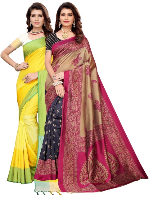 

KALINI Pack of 2 Art Silk Saree, Multi