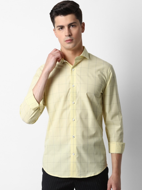 

Louis Philippe Sport Men Yellow Slim Fit Checked Casual Shirt