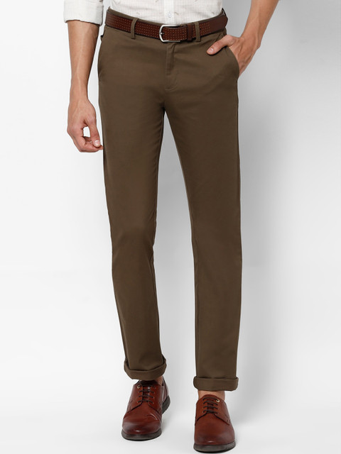 

Allen Solly Men Brown Regular Trousers