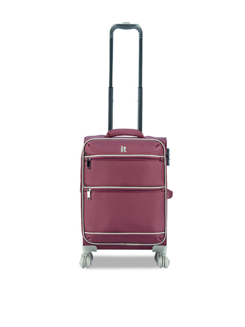 

IT luggage Maroon Solid Soft-Sided Small Trolley Suitcase
