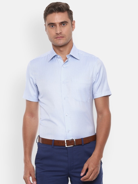 

Louis Philippe Men Blue Half Sleeve Casual Shirt