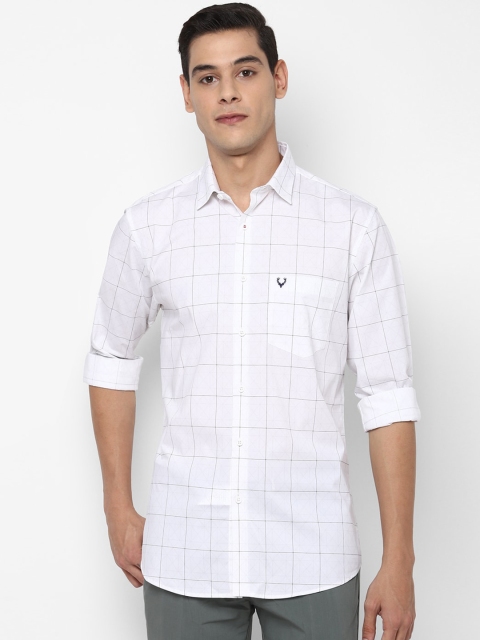 

Allen Solly Men White Slim Fit Checked Casual Shirt