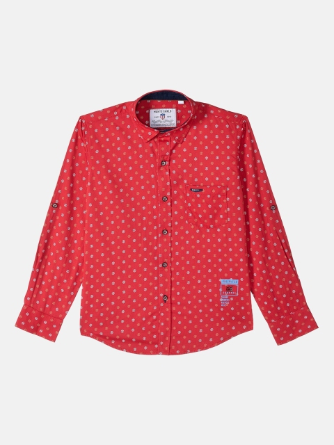 

Monte Carlo Boys Red Printed Casual Shirt