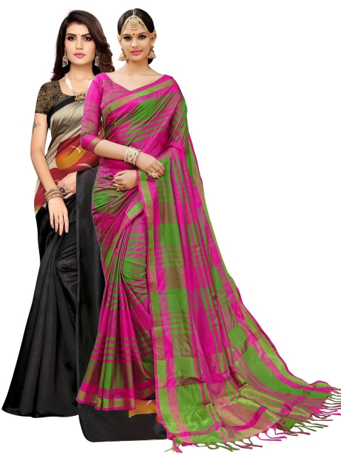 

KALINI Pack of 2 Art Silk Saree, Multi