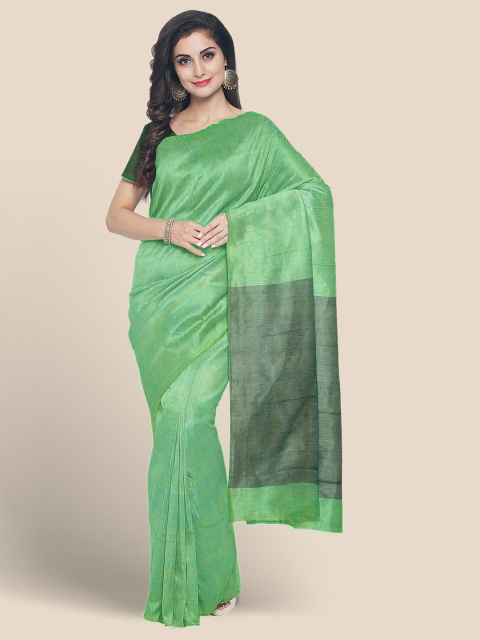 

KLM Fashion Mall Green Pure Cotton Mangalagiri Saree