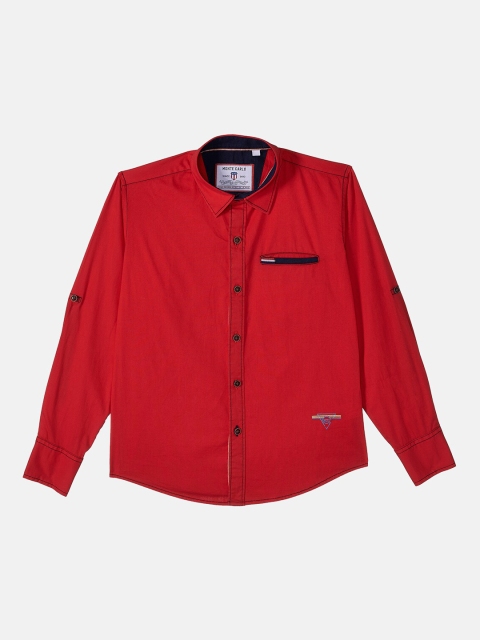 

Monte Carlo Boys Red Corduroy Casual Shirt
