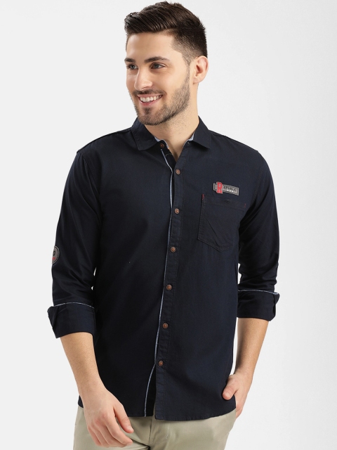

V2 Value & Variety Men Navy Blue Casual Shirt