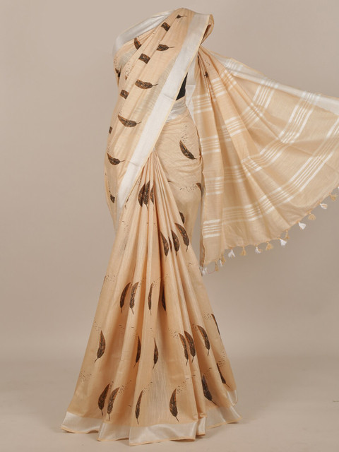 

Pothys Beige Floral Saree